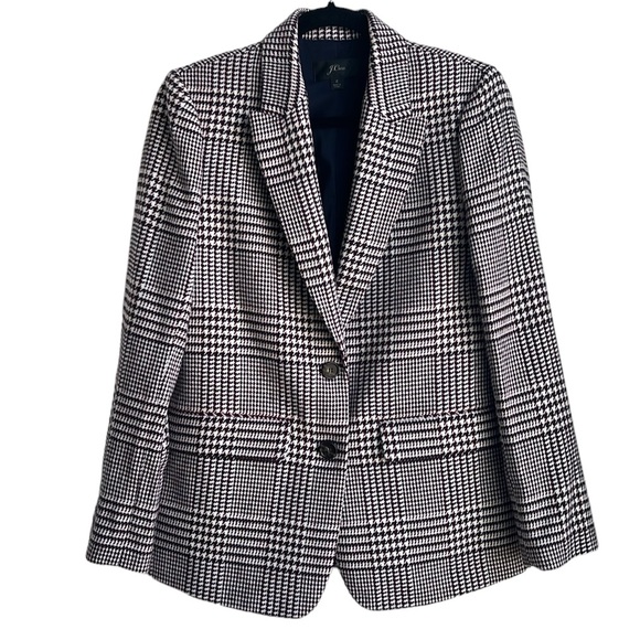 J. CREW Houndstooth Boyfriend Blazer - Picture 3 of 16